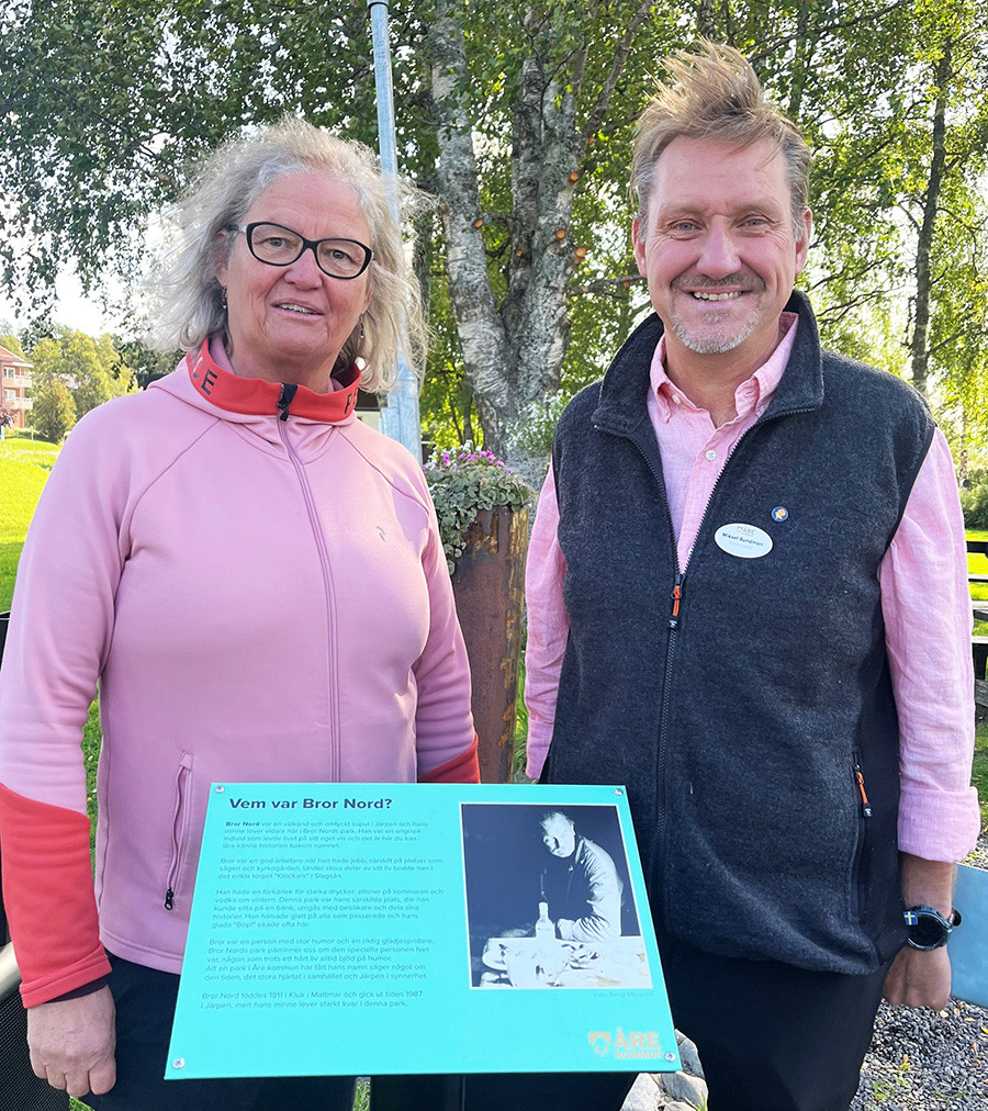 Anette Lundin Grip, Kultur- och fritidschef i Åre kommun och Mikael Sundman, kommunalråd. 